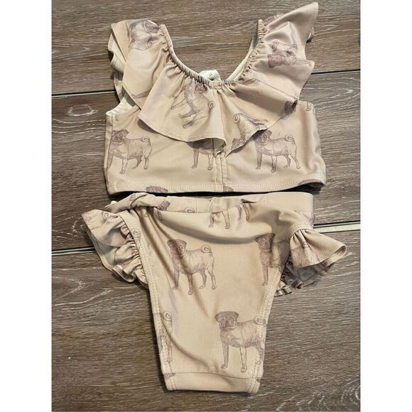 Kate Quinn Bulldog Ruffled Two Piece Swimsuit - Picture 4 of 5